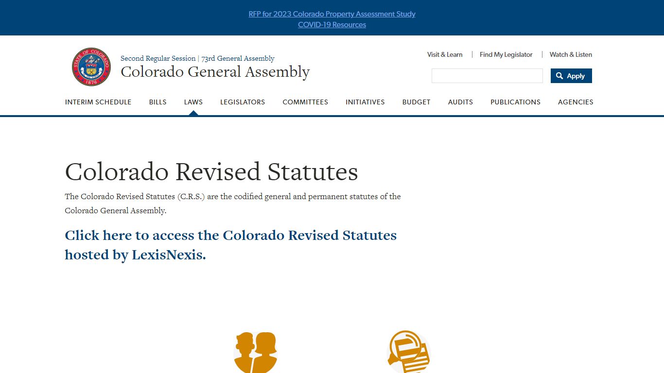 Colorado Revised Statutes | Colorado General Assembly